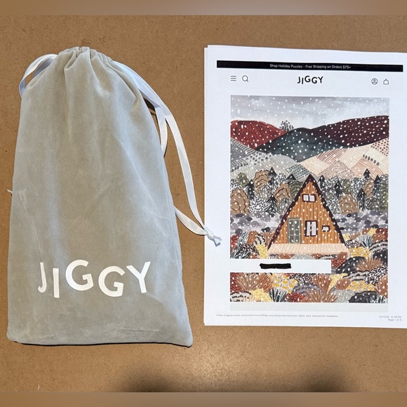 Jiggy Jigsaw Puzzle Snow Cabin 450 Pieces - Picture 2 of 2